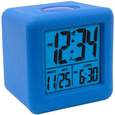 Equity Cube Lcd Alarm Clock Blue