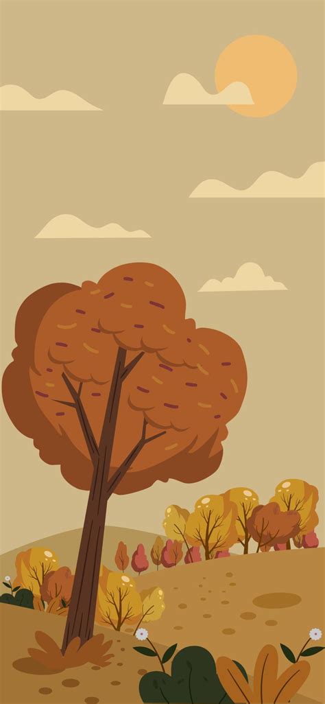 Wallpaper autumn park 12288707 Vector Art at Vecteezy