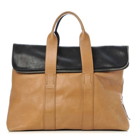 3 1 PHILLIP LIM Calfskin 31 Hour Bag Black Nude 288954 FASHIONPHILE