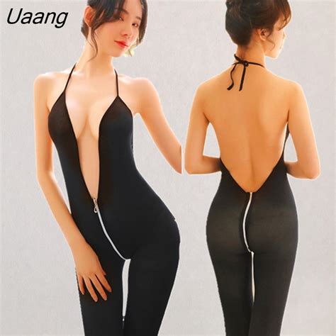 Uaang Style Bodystocking Women Crotchless Fishnet Black Body Pajamas Sexy Lingerie Hot Erotic