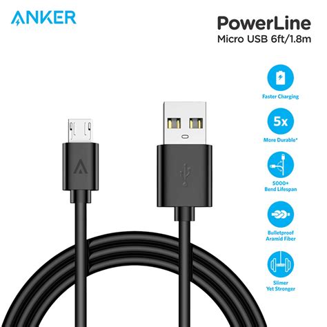 Jual Kabel Data Anker Powerline Micro Usb Ft Meter Kabel High