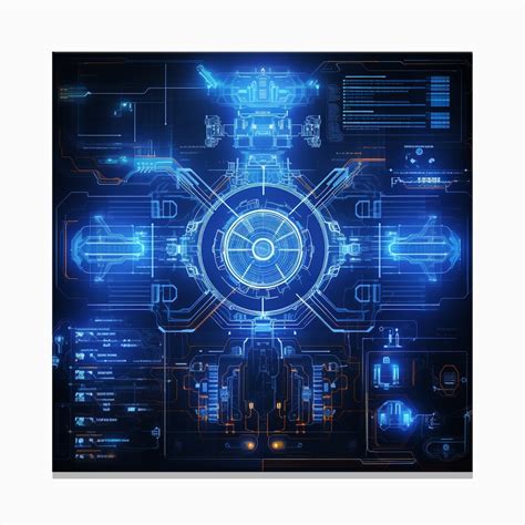 Futuristic Computer Interface Canvas Print by Amliga Design - Fy