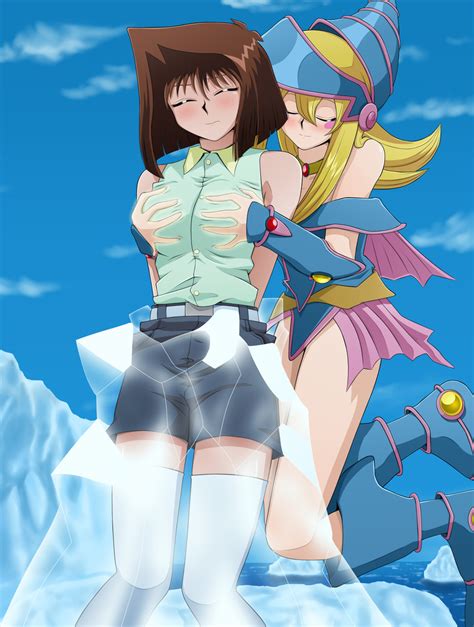 Dark Magician Girl And Mazaki Anzu Yu Gi Oh And 1 More Drawn By Love