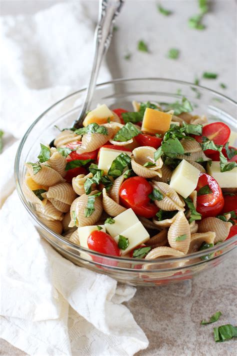 Smoked Mozzarella Caprese Pasta Salad Cook Nourish Bliss