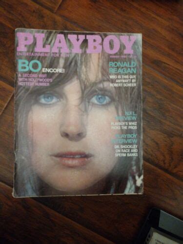 Playboy Magazine August Bo Derek Dr Shockley Ronald Reagan