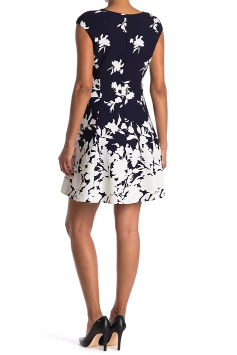 London Times Cap Sleeve Floral Print Dress Nordstrom Rack