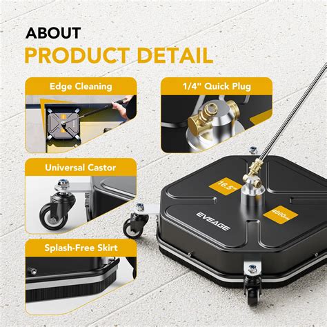 Eveage Eight Faceted Pressure Washer Surface Cleaner Time Limited