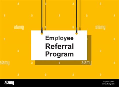 Employee Referral Program Hanging Sign Vector Human Resource Management