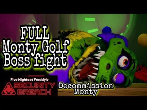 FNAF Security Breach FULL Monty Boss Fight YouTube