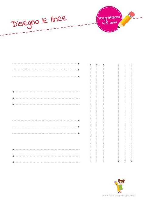 Schede Pregrafismo Linee orizzontali e verticali Matemática