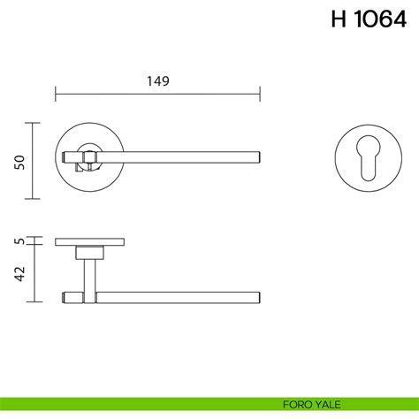 Maniglia Per Porta H 1064 Valli Collezione Lab Con Rosetta Fine