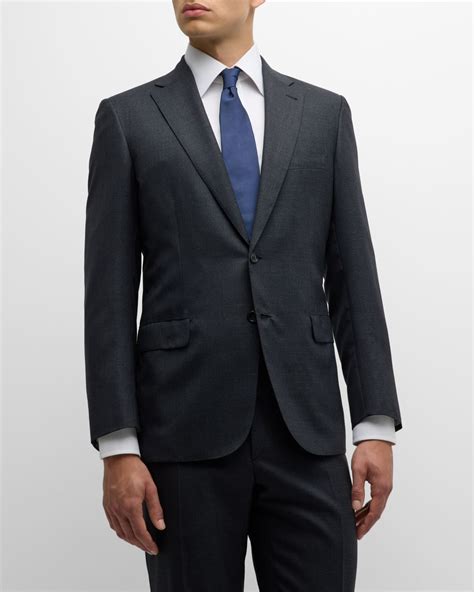 Brioni Mens Tonal Check Wool Suit Neiman Marcus