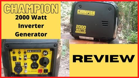 Champion 2000 Watt Inverter Generator Review Youtube