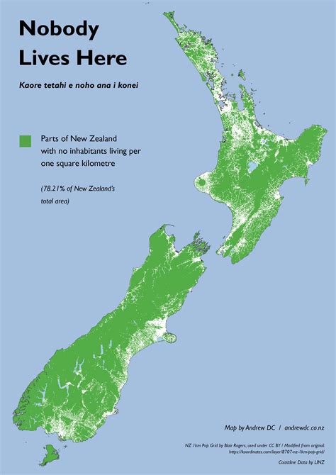 Nobody Lives Here: Uninhabited Areas of New Zealand | The Map Kiwi