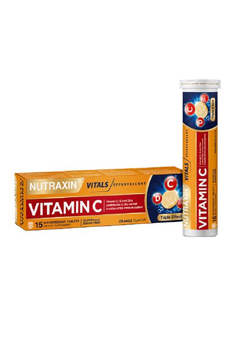 Nutraxin Efervesan Vitamin C D Zinc 15 Tablet Eczanem Ve Ben