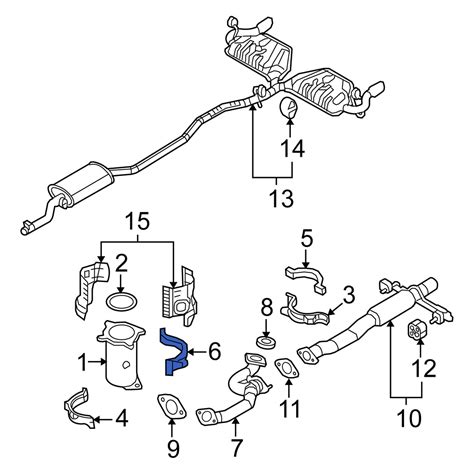 Ford OE 8G1Z5K222B Rear Left Catalytic Converter Bracket