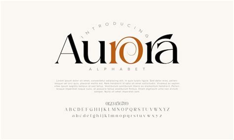 Premium Vector Aurora Vector Alphabet Font For Logo Design