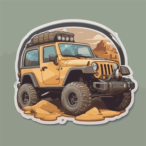 Premium Vector Offroad Jeep Cartoon Vector