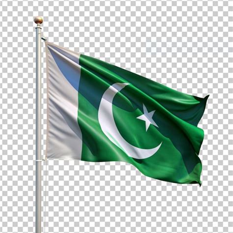 Bandera De Pakist N Sobre Un Fondo Blanco Archivo Psd Premium