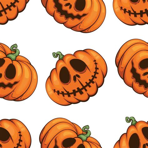 Halloween Pattern Design Scary Pumpkin Evil Background Spooky Halloween Background With