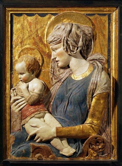 Virgin And Child Donatello Florentine Ca 1386 1466 Painted And