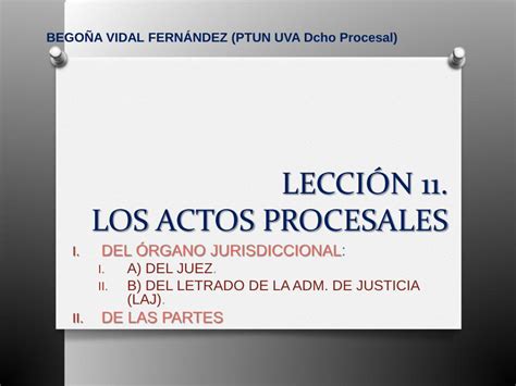 PDF LECCIÓN 11 LOS ACTOS PROCESALES DOKUMEN TIPS