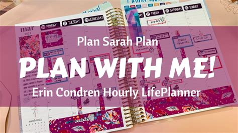 Plan With Me March Erin Condren Hourly Mama Gloria Shop