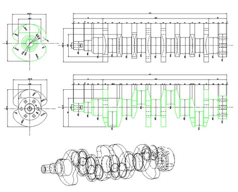 Mechanical shaft detail view dwg file - Cadbull