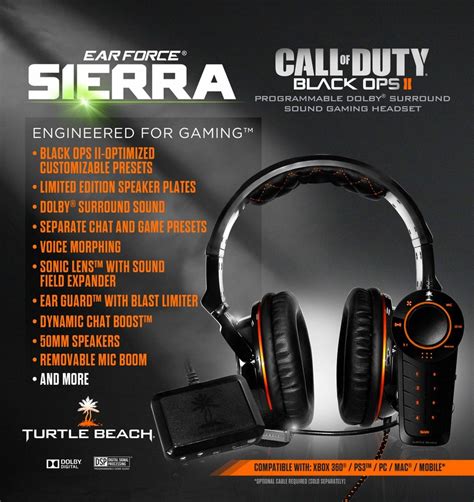 Turtle Beach Call Of Duty Black Ops Ii Ear Force Sierra Headset Limited Edition Buy Now