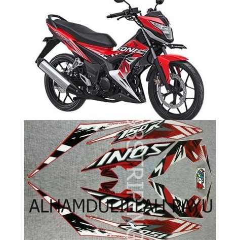 Jual STIKER STRIPING HONDA SONIC 150R MERAH 2017 STANDAR LIS R POLET