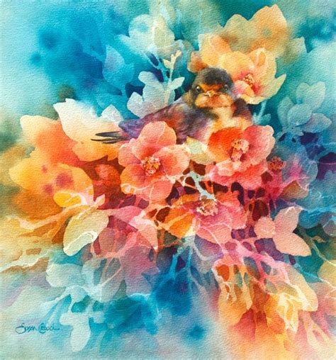 Art painting, Abstract watercolor, Flower art