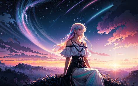 3840x2400 Anime Girl Dreamy When The Sky Touches The Nightfall 4K ,HD ...