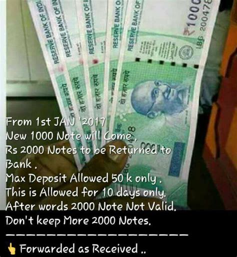 Rs 1000 New Note Picture Goes Viral On Whatsapp Is The Green Coloured New Rs 1000 Currency Note