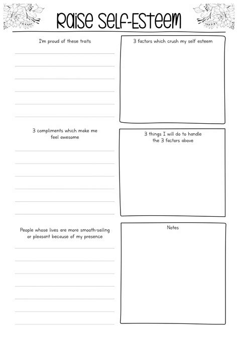 Self Esteem Worksheets Printable Free Self Esteem Worksheets Self