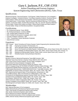 G Jackson Resume Pdf