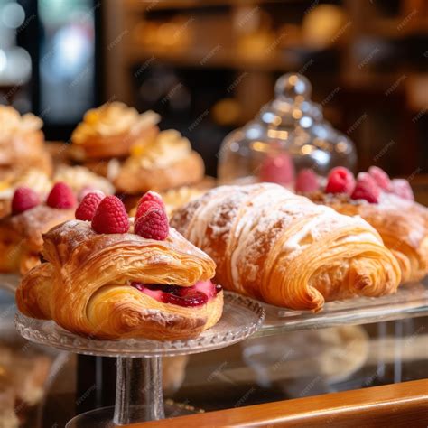 Premium Photo | Assortment of French Pastries and Glossy Croissant