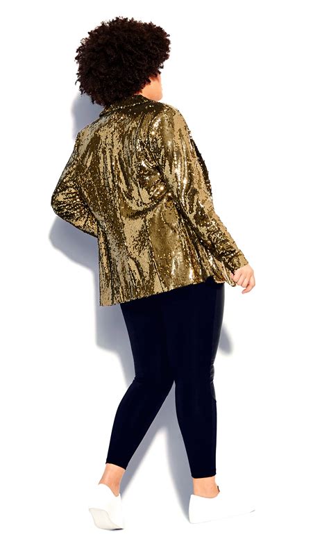 Womens Plus Size Bronze Sequin Seduction Jacket