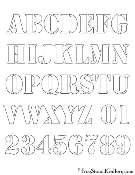 Alphabet Stencil | Free Stencil Gallery