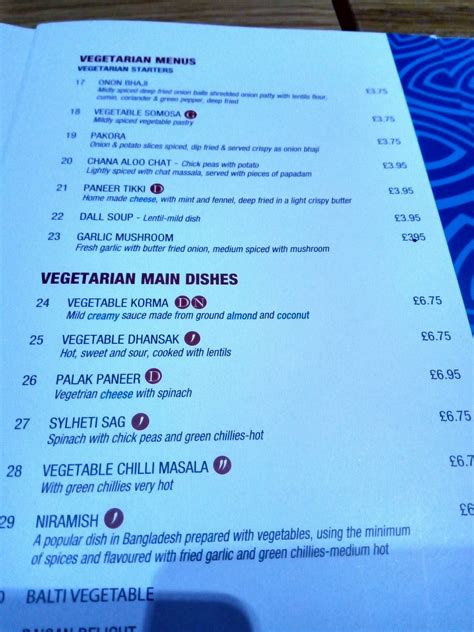 Menu At Mirabai Restaurant Oxford