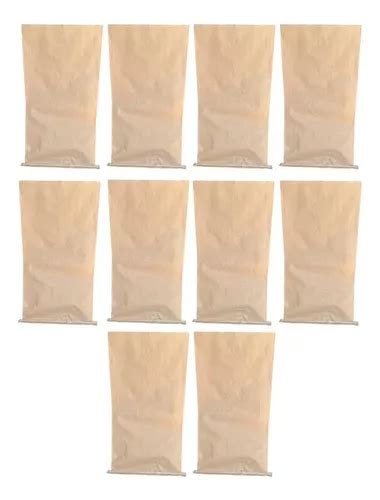 10 Sacos De Papel Kraft Para 25kg Tricapa 45x10x90 Meses sin interés