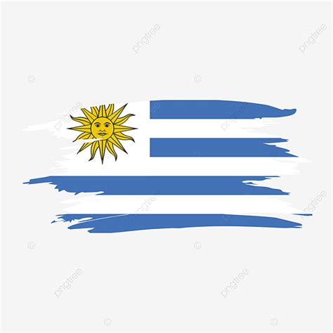 Diseños Estilizados Tales Como Pincel Pintado Uruguay Bandera PNG