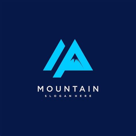 Vecteur De Conception De Logo Lettre M Avec Concept De Montagne