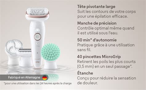 Braun Silk Pil Skinspa Pilateur Avec T Te Pivotante Pour Pilation