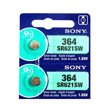 2pcs Sony 100 Original 364 SR621SW V364 SR60 SR621 AG1 Watch Battery