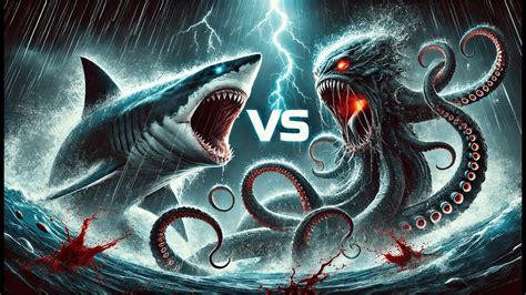 Giant Megalodon Vs Kraken Epic Underwater Battle Clash Of Ocean