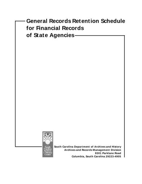 Pdf General Records Retention Schedule For Financial Rm Sc Gov