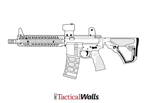 Firearm Coloring Pages | Tactical Walls