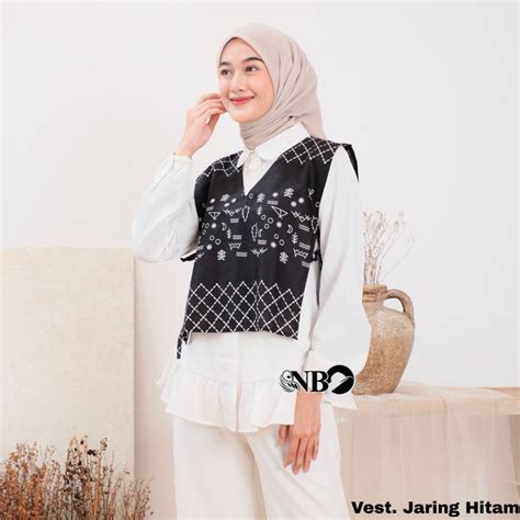 Jual Vest Batik Wanita Rompi Batik Atasan Wanita Outer Batik Modern