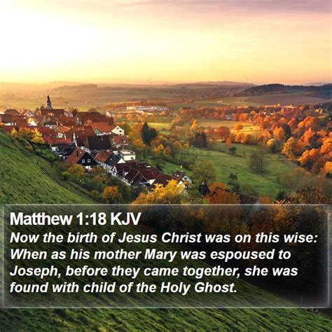 Matthew 1:18 KJV Bible Verse Images