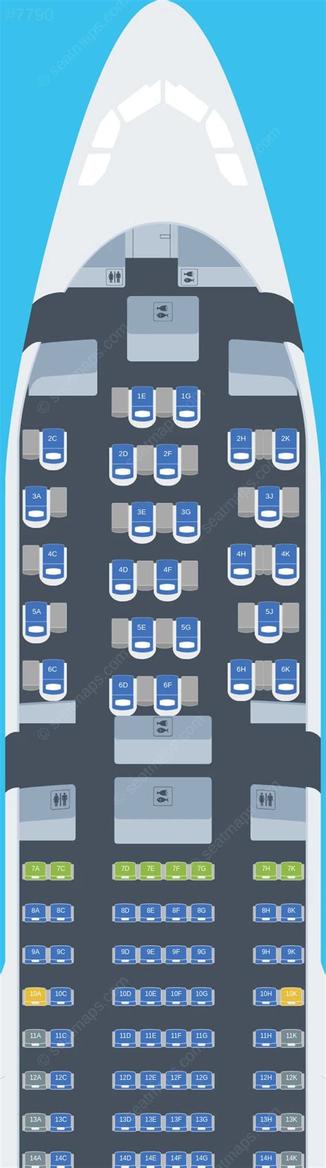 Seat Map Of Tap Air Portugal Airbus A330 200 Aircraft